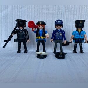 PLAYMOBIL Lot Of 4 Police Figures & Accessories